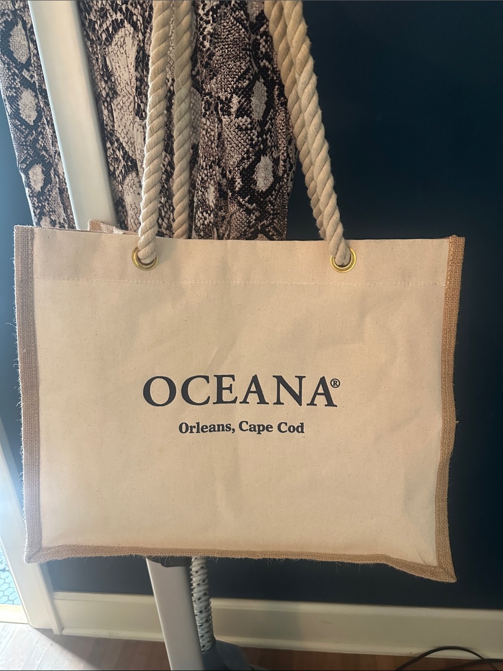 OCEANA Canvas Tote Bag in Natural
